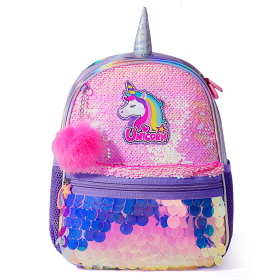 Unicorn Sequin Backpack (Color: Blue)