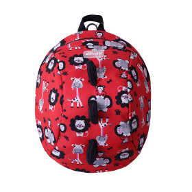 Children's Harness Leash Backpack (Color: Red Zoo)