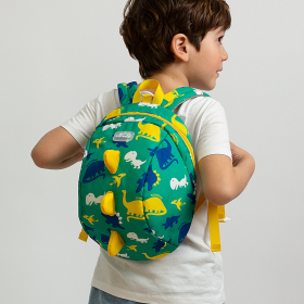 Children's Harness Leash Backpack (Color: Dinosaur Green)